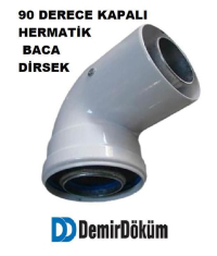 D.Döküm/Protherm/90 Drc Hermatik Kombi/Şofben İlave Kapalı Dirsek
